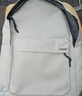 鹏境简约书包男背包初中女双肩包高颜值大容量高中大学生运动电脑包 简约书包-简约白【单包】 实拍图