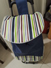 美纳美买菜车拉杆车购物车老人拖车家用车超市行李爬楼便携可折叠手拉车 藏青条纹-爬楼水晶轮耐用牛津袋 实拍图