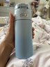 膳魔师（THERMOS）保温杯吸管杯男女学生316L不锈钢杯子大容量水杯生日礼物TCMI-400 夏威夷蓝 400ml 实拍图