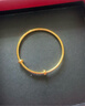 菜百首饰 黄金手镯 足金抛光推拉式儿童黄金手镯 计价 约5.55克 实拍图