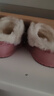 水星家纺拖鞋棉拖鞋 冬季居家出行情侣棉拖鞋 防滑大底高密毛绒显高拖鞋 冬日恋语【粉色】 36 【适合36-37码】 实拍图