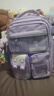 靓宝宝小学生女孩书包三到六儿童大容量一年级二减负护脊女生轻便双肩包 小号紫色(适合1-2年级) 实拍图