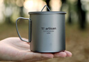 Ti artisan【特价清仓】纯钛水杯家用钛杯子户外便携式折叠手柄马克杯钛餐具 550ML老柄钛杯 实拍图