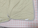 京东京造氧气格子夏凉被 A类抗菌透气空调被子可机洗纤维夏被 绿1.5x2m 实拍图
