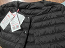 鸭鸭（YAYA）佟丽娅同款轻薄羽绒服女短款秋冬羽绒内胆轻型薄款保暖外套GF 黑色【女款】 2XL 175 实拍图