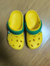 酷趣（Coqui）儿童洞洞鞋男童女童轻质排沙两穿休闲拖鞋大童鹅黄色30-31 CQ8538 实拍图