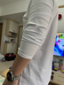 长袖t恤男士新款学生百搭休闲春秋青年圆领长袖T恤男上衣打底衫 纯色长袖T恤-白色 【清仓特价】 XL 【100-120斤】 晒单实拍图