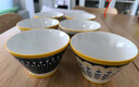 佩尔森（CERAMICS）北欧碗家用创意高脚米饭碗陶瓷釉下彩餐具复古小碗吃饭斗笠碗 5英寸碗混色6个装 实拍图