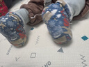 十月结晶新生儿脚套夹棉秋冬男女宝宝护脚套0-12个月婴儿软底鞋子 森林小鹿蓝 6-12个月 实拍图