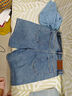 UR2025夏季新款女装复古猫须水洗腰带牛仔短裤UYY850081 实拍图