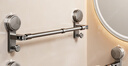 陶市吸盘毛巾挂架可伸缩毛巾架子碳钢卫生间免打孔毛巾杆41XPMJG50 实拍图