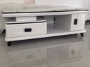 龙越 大理石岩板茶几电视柜组合简约现代白色烤漆伸缩客厅家具大户型 大理石款 1.4+2.4-3.2米电视柜 实拍图