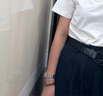 京东京造短袖T恤女10A抗菌秋季新款修身显瘦女装抑菌防汗 白色V领 M 实拍图