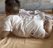 babycare宝宝连体衣纯棉新生儿长袖爬服哈衣满月婴儿衣服 亮光白  66cm 实拍图