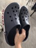 卡骆驰（CROCS）洞洞鞋贝雅卡骆班轻便耐磨一脚蹬休闲鞋|205089 深蓝/辣椒红-4CC 45 (290mm) 实拍图