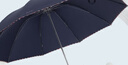 天堂 加大雨伞三折 晴雨两用商务伞经典格纹10骨大雨伞男女 藏青 实拍图