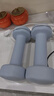 Keep 彩色浸塑哑铃 男士女士家用健身肌肉手臂塑形轻重量水蓝 2kg*2 实拍图