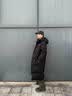 断码羽绒服长款过膝冬季2025新款韩版情侣男女宽松学生中戏爆外套 黑色 男女同款 L 适合110到120斤穿 实拍图