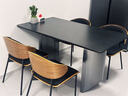 卡尔适意式极简岩板餐桌现代简约轻奢家用长方形2025新款桌椅组合BN718 岩板餐桌+伊姆斯椅*4 140*80*75cm【全托底板】 实拍图