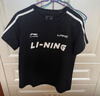 李宁短袖T恤女子夏季棉质撞色织带休闲复古足球风运动上衣 【常规版】黑色712-2 L 实拍图