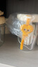 3D挂件高颜值冷萃玻璃杯茶水分离吸管杯子可爱萌趣水果杯便携手提 黄色 实拍图