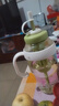 【京东物流】水杯冰霸吸管杯高颜值学生茶水分离大容量杯子 肚肚杯1个-浅绿色 实拍图