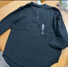 优衣库男装女装情侣华夫格亨利领套头衫长袖T恤25秋冬新款479784 09 黑色 3XL 实拍图