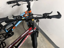 EG7山地自行车成人学生变速越野单车双减震赛车26寸青少年男女 三刀【升级减震 超强承重】黑红 24寸24速【适合：145-165CM】 实拍图