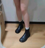ZHR平底短靴女2025冬新款加绒英伦马丁靴女显瘦雪地靴子女JF307A黑37 实拍图