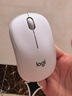 罗技（Logitech）M221 轻音鼠标 无线鼠标 办公鼠标 对称鼠标 带无线微型接收器 米白色 实拍图