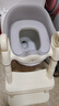 曼龙儿童马桶坐便器男女宝宝阶梯式可折叠踩脚凳洗漱凳坐便圈 云纱灰 实拍图