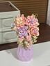 贝乐迪香槟玫瑰永生花积木盆栽DIY拼装玩具520情人节送男女孩生日礼物 新品-紫茵絮语+紫色花瓶【精美彩盒】 实拍图