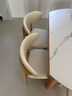 椅子餐椅全实木餐厅椅家用餐桌靠背椅网红皮凳子北欧现代酒店歺椅 原木色+米白猫抓皮（自己安装） 实拍图