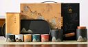 苏氏陶瓷（SUSHI CERAMICS）手绘釉画彩茶具套装千里江山侧把壶干泡盘五色茶杯文创伴手礼礼盒 实拍图