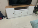 宜造（YIZAO）电视柜简约现代落地客厅家用小户型电视机柜北欧卧室边柜电视机柜 【四门款】白+橡木色120cm 实拍图