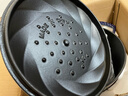大松（TOSOT）格力铸铁珐琅锅无涂层炖锅双耳汤锅砂锅微压明火电磁炉永不变色 黛蓝24cm3.8L 实拍图