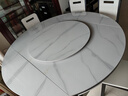 初屋 餐桌 实木岩板餐桌现代简约大理石餐桌椅组合可伸缩折叠吃饭桌子 1.5米黑白色【12MM雪山白】 一桌四椅 实拍图