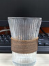 【采销严选】玻璃水杯带杯架套装家用茶杯防烫束腰耐热客厅水杯 风琴杯+木杯套 320ml 1只 实拍图