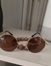 雷德蒙圆形太阳镜男士墨镜潮开车偏光眼镜女复古太子镜眼睛潮人 126 金色框 茶色偏光片大号126M 实拍图