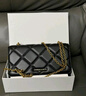 CHARLES&KEITH质感菱格链条小方钱包女包包女包生日礼物CK6-10680924 Black黑色 XS 实拍图