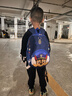 双星幼儿园书包男儿童背包女孩3-6岁中大班 大容量卡通轻便双肩包 深蓝色配天蓝色 实拍图
