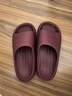 朴西EVA踩屎感厚底拖鞋女士居家室内情侣拖鞋男 安哥拉红 37-38  实拍图