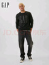 盖璞（GAP）男女装春款印花logo抓绒圆领卫衣合身上衣美版 黑色 542214 XL 美码 2XL亚洲码185/108A 【偏大，建议拍小一码】 实拍图