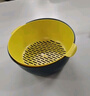 双层塑料洗菜盆沥水篮子厨房神器多功能客厅家用水果盘洗水果菜篮 青黄色 1个 实拍图