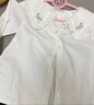 戴维贝拉（DAVE＆BELLA）2025新款女童衬衫秋装婴儿女宝宝洋气衬衣儿童上衣 米白 110 cm（建议身高100-110cm） 实拍图
