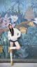 灿图美式复古刺绣拉链连帽卫衣女秋冬季加绒恶魔豹纹贴布设计开衫外套 白灰色 【常规】 L 实拍图