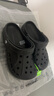 卡骆驰（CROCS）洞洞鞋贝雅男鞋女鞋轻便耐磨一脚蹬拖鞋休闲鞋|10126 黑色-001 37 /38(230mm) 实拍图