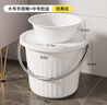 bdo加厚塑料脸盆水桶带盖3件套提水桶洗澡桶洗衣桶泡脚桶学生宿舍14L 实拍图