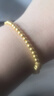 金小貅黄金转运珠女足金999路路通古法珠手链DIY隔珠散珠手链送礼编绳 4mm[古法]0.1-0.12g加厚版 实拍图