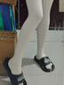 LZJV秋冬季加绒奶白色连裤袜日系麻花纹JK米白丝袜加厚保暖打底裤袜女 米白色均码（加绒） 80-130斤 实拍图